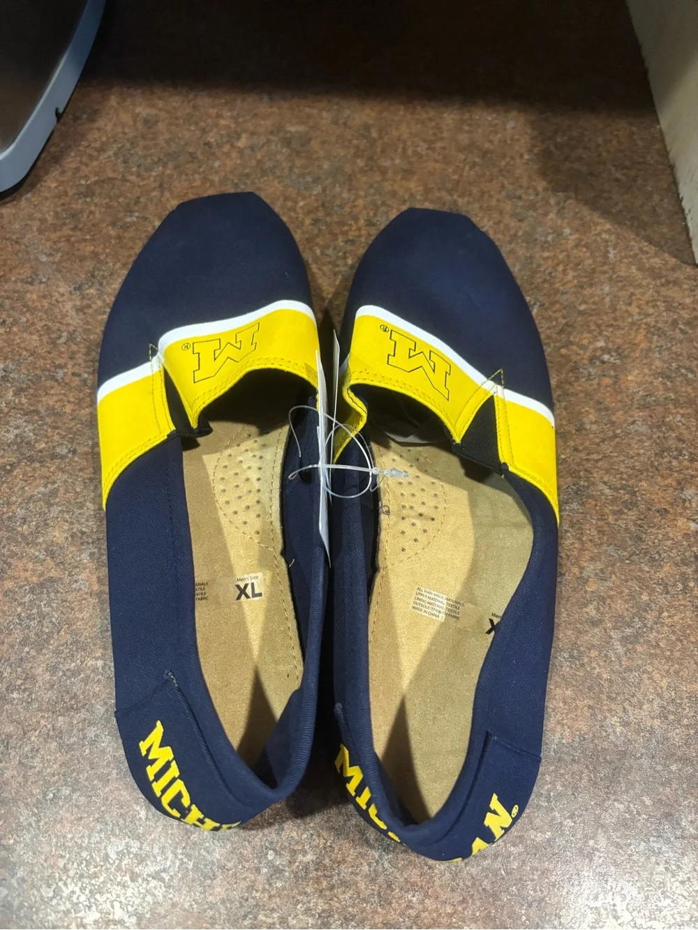University of Michigan Navy & Yellow Slip-On Men's Shoes